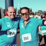 Jorge Anjos e Daniel Leitão após a sua degladiação